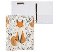 Fox Wildflower 3 D-Ring Binder A4 1 Pack with 200 Sheet for Kids School Supplies Women Men Office