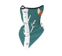 Fox With Birch Trees Windproof Mask,Neck Gaiter Winter Motorcycle Face Cover