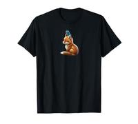 Fox with Kingfisher Bird Animal Lover Wildlife Biologist T-Shirt