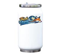 Fox with Nighttime Nature Scene Vacuum Insulated Thermal Beverage Can Bottle White
