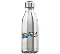 Fox with Nighttime Nature Scene Vacuum Insulated Thermal Water Bottle Silver