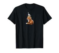 Fox with Pigeon Bird Animal Lover Wildlife Biologist T-Shirt