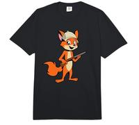 Fox with Rifle - Hunter Comfort Colors Adult Heavyweight T-Shirt