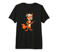 Fox with Rifle - Hunter Premium T-Shirt