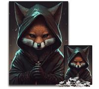 Fox Wizzard with A HoodieJigsaws 1000 Pieces for Adults Paper Jigsaw Puzzles for Adults Ideal for Family Fun Relaxation 1000 PCS(38x26cm)