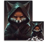 Fox Wizzard with A HoodieJigsaws 1000 Pieces for Adults Wooden Jigsaw Puzzles Perfect for Family Fun Party Games Birthday Party Favors 1000 PCS(75x50cm)