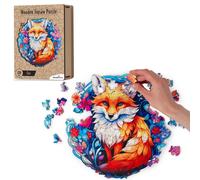 Recent Toys Wooden Jigsaw Puzzle Fox for Adults and Kids, Large Size: 28 x 27.5 cm Comes with stogare Gift Box