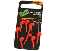 Fox Zig Aligna Sleeves Only Pack Of 8 For Carp Fishing: Red