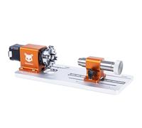 FoxAlien 4th Axis Rotary Engraving Module with 4 Jaw Chuck, Reducing Ratio 30:1 for Masuter Pro and Masuter 3 CNC Router Engraving Machine with NEMA17 Stepper Motor