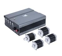 FoxAlien NEMA23 Stepper Motors Upgrade Kit for Masuter 3, 4PCS 57-76 Open-loop Motors with DM542 Drivers Controller Box, Drag Chain Cable for Masuter 3 CNC Router Machine Milling Engraving