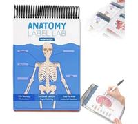 Foxananyn Generic Anatomy Label Lab Workbook, 100+ Interactive Anatomy Illustrations, for Anatomy Physiology Learning, for Medical School Students, Doctors, Nurses and Adults Paperback