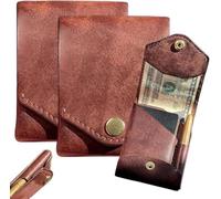 Foxananyn Multifunctional Compact Wallet, The Conan Wallet, Handmade Leather Card Holder(2PCS)