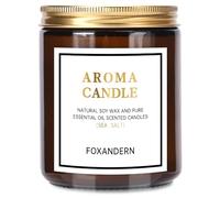Foxandern Scented Candles for Home,200g Sea Salt Soy Candle,50 Hours Long Burning