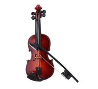FOXBI Miniature Violin Model, Gifts Violin Music Instrument Miniature Replica Mini Handmade Painted Surface Simulation Wooden Violin For Decorating Gift,Mini