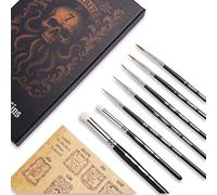 FOXBITE 7 Set Brushes for Miniature Painting SYNTHETIC Modeling Pieces Fine Detail Paint Brush Miniature Painting Kit Mini Paints Acrylic for Warhammer minipainting
