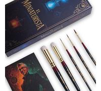 FOXBITE Kolinsky Sable El Miniaturista Set Brushes for Miniature Painting Modeling Pieces Fine Detail Paint Brush Miniature Painting Kit Mini Paints Acrylic for Warhammer