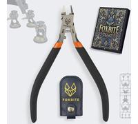 FOXBITE Precision Hobby Nippers, Fine-Tip Carbon Steel Sprue Cutter and Flush Cutter for Plastic Miniatures, Scale Model Kits, Terrain Parts and Figure Assembly