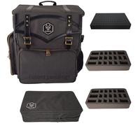 FOXBITE- Tabletop DND Bag,RPG Adventurer's Dungeons and Dragons Accessories Bag with Miniatures Storage, Mat Holder, DM's Guide, Player's Handbook (Black) (Table top backpack)