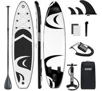 FOXCID Inflatable Stand Up Paddle Board with SUP Accessories, Anti-Slip EVA Deck, 10’6’’ Inflatable Paddle Boards for Adults & Youth of All Skill Levels