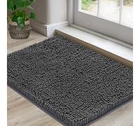 Foxcool Door Mats Indoor Bath Mat Non Slip Dirt Trapper Doormat Soft Absorbent Entrance Rug Floor Mat Indoor Mats for Front Back Door, Entryway,Bathroom,Pets and Dogs (Grey M, 50X80)