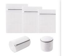 FoxCyllene Mesh Laundry Bags, 5-Pack, Large, Medium, Small, Cylinder and Bra Bag, White