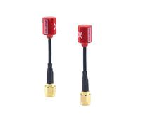 FOXEER FPV Antenna Lollipop V4 Super Mini RHCP Antenna 5.8G 2.5dBi SMA Male and Female RP-SMA Male for RC Drone FPV Racing Quadcopeter Multicopter TX/RX (2pcs,Red)