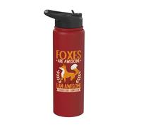 Foxes are Awesome, I Am Awesome Therefore I Am A Fox Stainless Steel Insulated Water Bottle