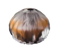 foxes Double layer women's shower cap, reusable, large size design suitable for all hair lengths, suitable for girls, spa and home salon use.