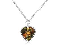 Foxes Forests Rocks Moss Pet Ash Necklace Keepsake Heart Pendant Memorial Jewelry Necklaces