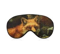 Foxes Forests Rocks Moss Sleep Eye Mask Night Shade Cover Soft Adjustable for Travel Naps