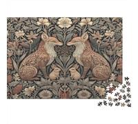 Foxes in Garden-Nature Inspired Art 1000 Piece Jigsaws with Perfect Snap Fit Centenary Jigsaws for A Sustainable Hobby As Wall Art Puzzle for Self-care Gifts 70x50cm/1000pcs