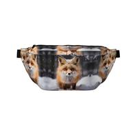 Foxes Large Fanny Pack,Gifts for Enjoy Sports Festival Workout Traveling Running Casual