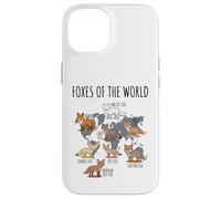 Foxes Of The World Educational Chart Nature Species Wildlife Case for iPhone 14