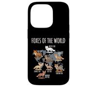 Foxes Of The World Educational Chart Nature Species Wildlife Case for iPhone 14 Pro
