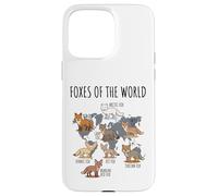 Foxes Of The World Educational Chart Nature Species Wildlife Case for iPhone 15 Pro Max