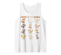 Foxes of the World Names Chart for Kids Cute Fox Species Tank Top