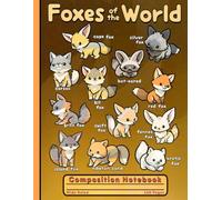 Foxes of the World Notebook: Cute Animal Composition Book for School Kids & Teens, Kawaii Chibi Fox Lover Journal for Teachers & Busy Moms