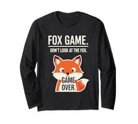 Foxes Pun Forest Animal Humor Fox Game Don’t Look at The Fox Long Sleeve T-Shirt
