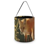 Foxes Stone River Large Easter Basket Candy Bags Canva Tote Bag Portable Hallowee Bucket