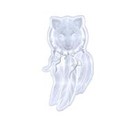 Foxes Windbell Silicone Mold Dream Catcher Feather Shape Silicone for Craft Wall Decoration Resin Ornament Dream Catcher Resin
