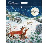 Foxes Winter Scene Traditonal Advent Calendar Card