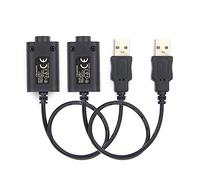 FOXFIVES Electronic Cigarette 510 USB Charger Cable for Ego Ego-C Ego-T with 510 Thread E Cigarette Battery (2 Pack), Nicotine Free Empty Device