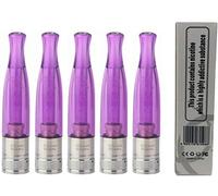 FOXFIVES Genuine GS H2S Dual Coil Clearomizers, Individually Boxed, Fitted with a 2.0ohm 1.5ML Dual Coil Without Nicotine or Tobacco Empty Device- Purple