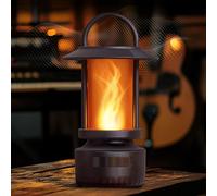 FoxFlame Bluetooth Outdoor Speaker, Patented Fire Effect, 13 Color Options