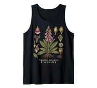 Foxglove Botanical Anatomy Vintage Floral Nature Study Tank Top
