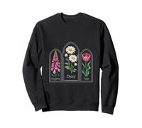 Foxglove Daisy Tulip Artistic Floral Fusion Sweatshirt