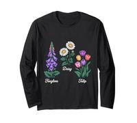 Foxglove Daisy Tulip Beautiful Bloom Inspired by Nature Long Sleeve T-Shirt