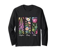 Foxglove Daisy Tulip Beautiful Bloom Inspired by Nature Long Sleeve T-Shirt