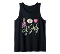 Foxglove Daisy Tulip Beautiful Bloom Inspired by Nature Tank Top