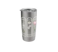 Foxglove Daisy Tulip Bloom Trio Botanical Nature Art Stainless Steel Insulated Tumbler